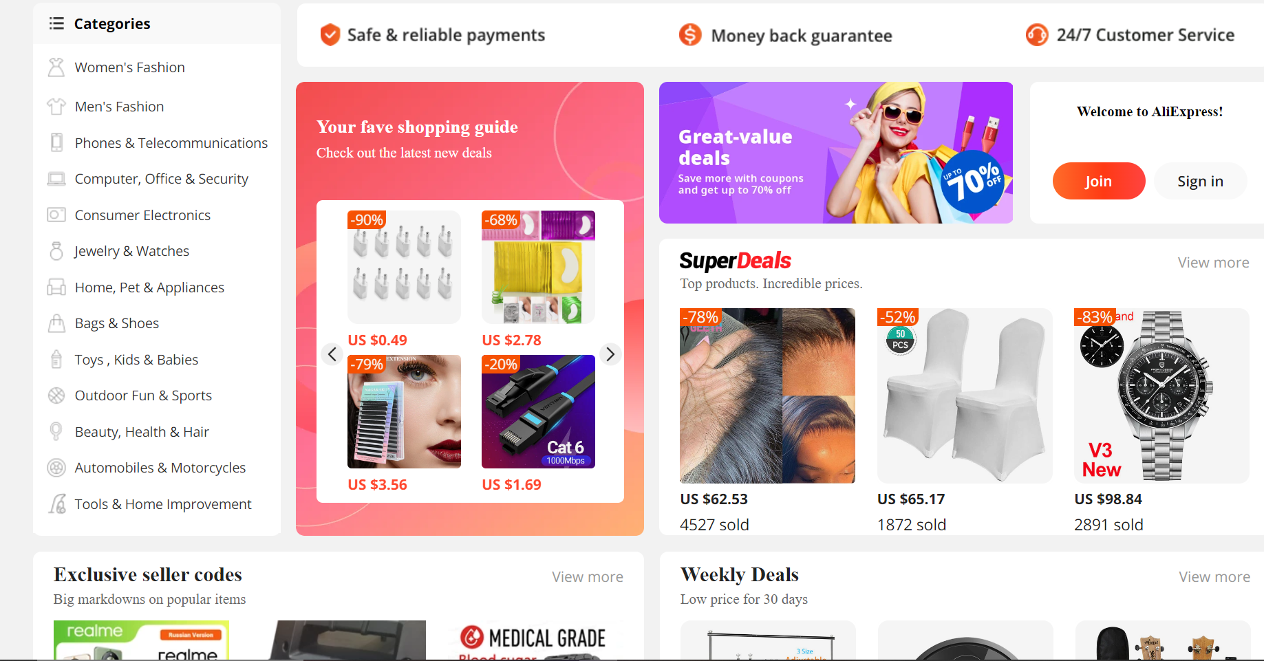 Aliexpress dropshipping ecommerce site